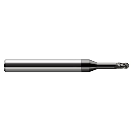 Harvey Tool Miniature End Mill - Ball - Long Reach, Stub Flute, 0.0150" (1/64) 33415-C4